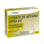 Citrate De Betaïne Upsa 2 G Comprimés Effervescents Sans Sucre Citron 2t/10 à SAINT-PRIEST